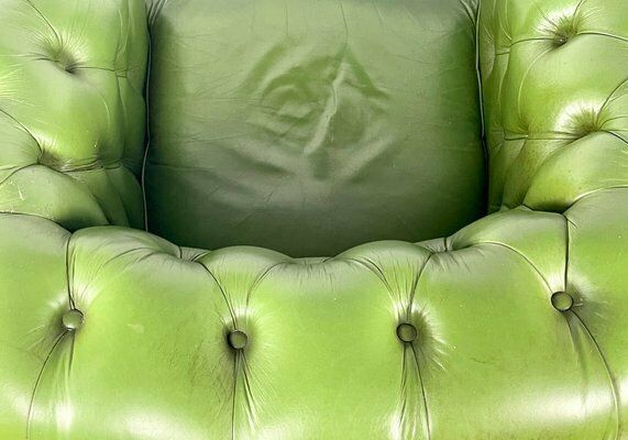 French Chesterfield Armchair In Green, 1970s photo 1049.0