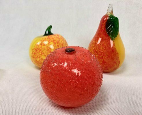 Mid Century Art Glass Fruits, 1970s, Set Of 6 photo 164.0