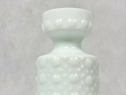 Mid Century Milk Glass Vase By Herbert Kny For Veb Glaswerk Schmiedefeld, 1960s photo Home Decor