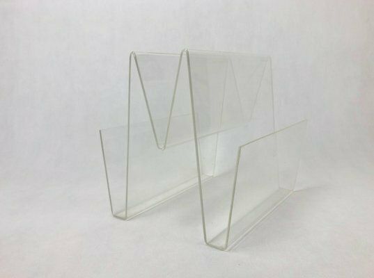 Vintage Magazine Rack In Acrylic Glass, 1970s photo 248.0