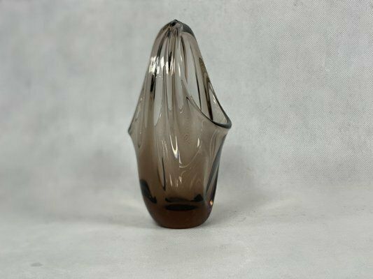 Bohemian Glass Basket Attributed To Miroslav Klinger For železný Brod, 1960s photo furniture