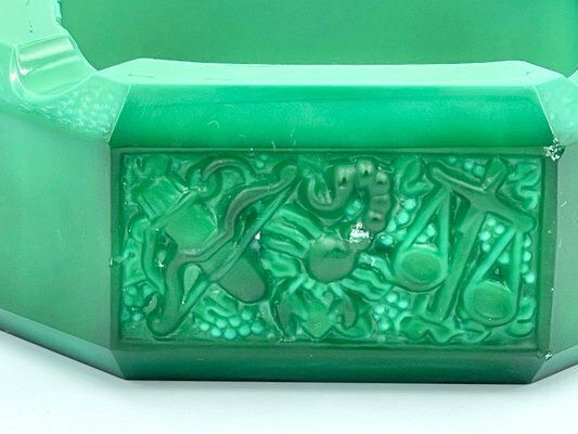Zodiac Malachite Ashtray By Curt Schlevogt, Czechoslovakia, 1930s photo Home Decor