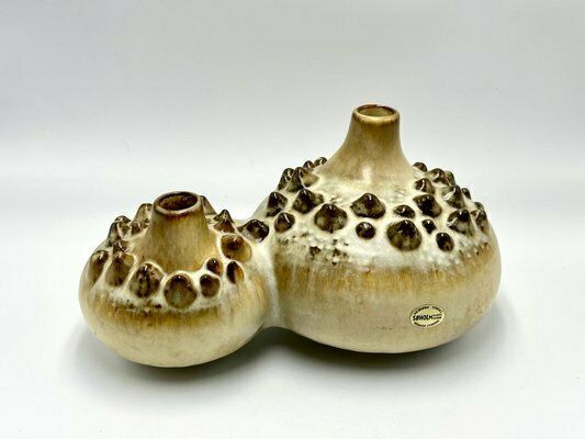 Mid Century Ceramic Model 3481 Double Vase Sea Urchin By Einer Johansen For Søholm Stoneware, 1960s photo furniture