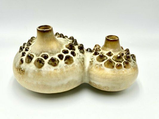 Mid Century Ceramic Model 3481 Double Vase Sea Urchin By Einer Johansen For Søholm Stoneware, 1960s photo Home Decor