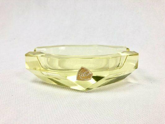 Art Deco Crystal Ashtray From železný Brod, 1930s photo furniture