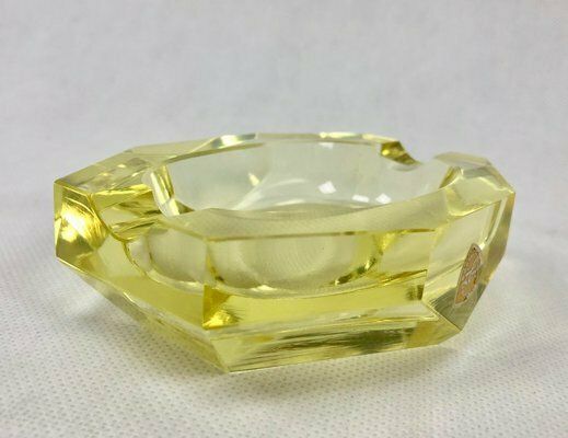 Art Deco Crystal Ashtray From železný Brod, 1930s photo buy