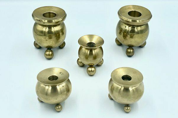 Candlesticks From Gusum Bruk, Sweden, 1982, Set Of 5 photo 566.0