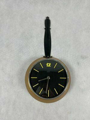 Vintage Polish Frying Pen Wall Clock From Predom Metron, 1975 photo furniture