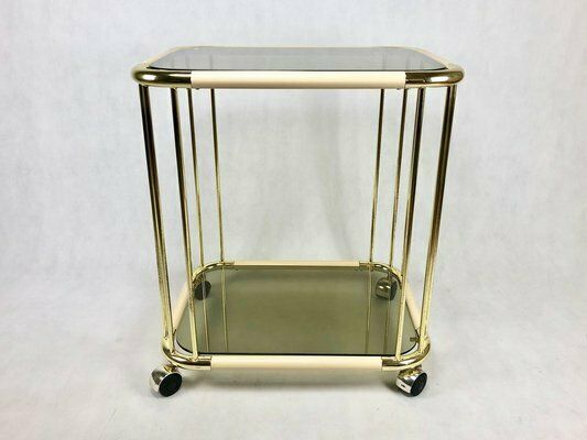 Mid Century Italian Brass Trolley Bar, 1960s
