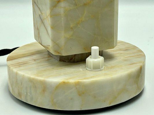 Art Deco Marble Table Lamps From Kámen Praha, 1930s, Set Of 2 photo vinterior