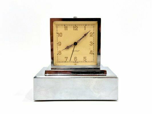 Bank Mantel Clock With Money Box By Louis Schwab For Winterthur Leben Vie, 1930s
