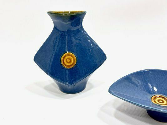 Mid Century Vases And Bowl From Ditmar Urbach, 1970s, Set Of 3 photo buy