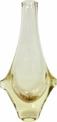 Bohemian Glass Vase Attributed To Miroslav Klinger For Zelezny Brod, 1960s