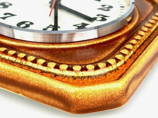 Ceramic Kitchen Wall Clock From Wlh, 1960s photo for sale