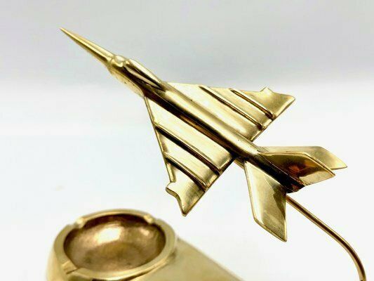 Mig 21 Desk Plane Model In Brass, 1950s photo furniture