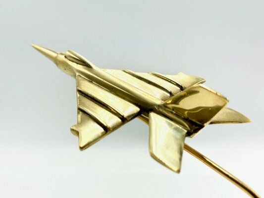 Mig 21 Desk Plane Model In Brass, 1950s photo Home Decor