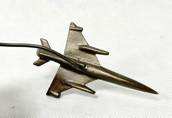 photo furniture Mig 21 Desk Plane Model With Ashtray In Bronze, 1960s