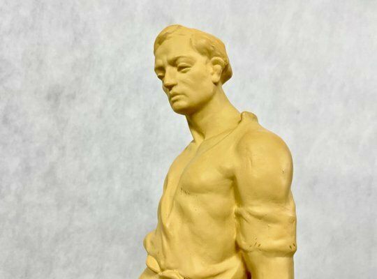 photo for sale Large Socialist Realist Style Ceramic Sculpture Of Sower, Czechoslovakia, Late 1940s