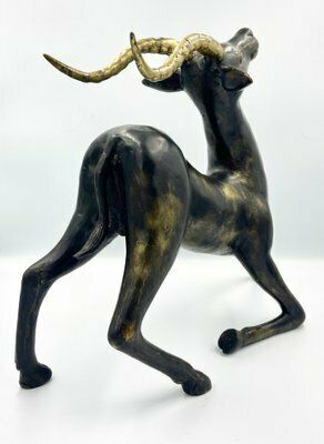 Large Bronze Gazelle Sculpture By Loet Vanderveen, 1970s photo for sale