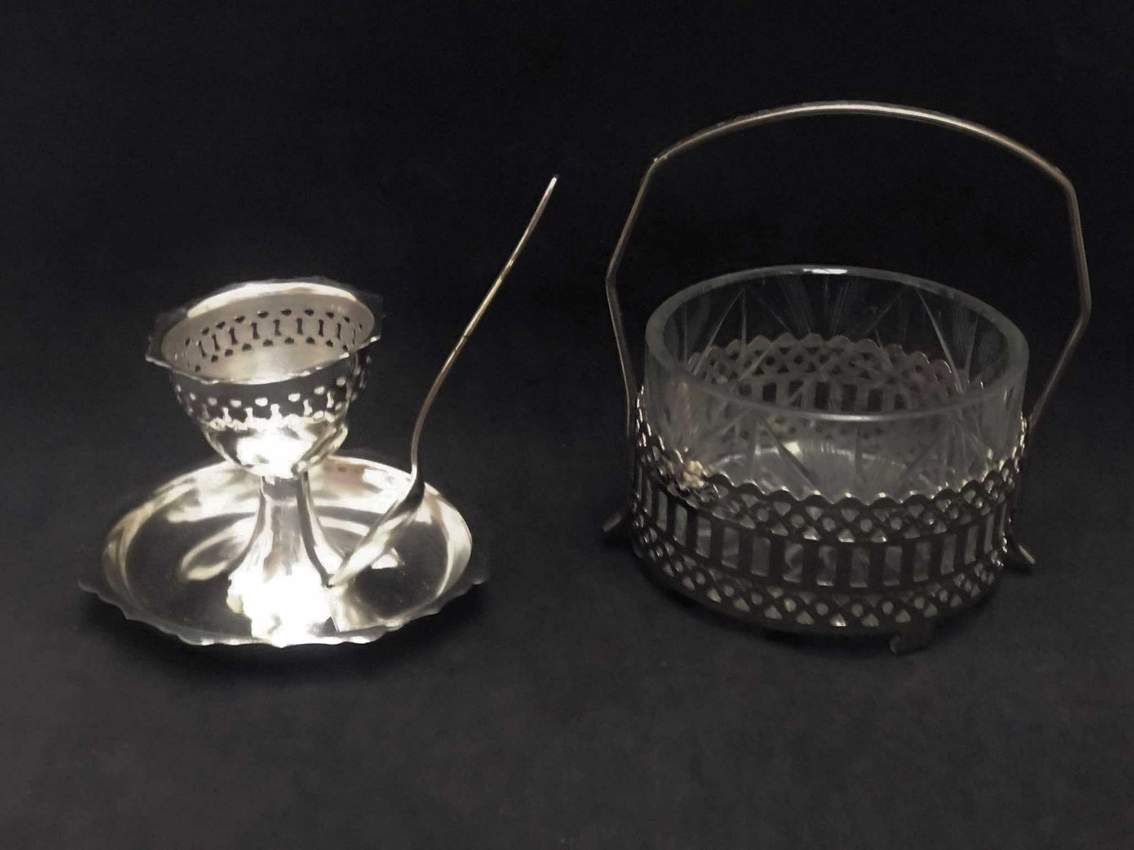 Breakfast Set For One Stainless Steel Egg Cup English Antique Jam/Mustard/Butter Bowl Glass