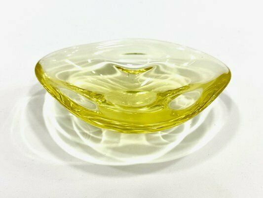 Art Glass Bowl Attributed To Miroslav Klinger For železný Brod, 1960s photo Home Decor