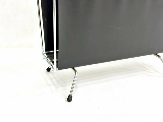 Vintage Vinyl & Steel Magazine Rack From Voss, 1970s photo vintage