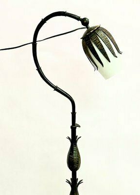 Polish Brutalist Iron Floor Lamp, 1970s photo furniture