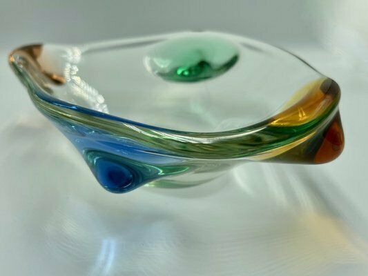 Art Glass Rhapsody Bowl Attributed To Frantisek Zemek For Sklarna Mstisov, 1960s photo buy