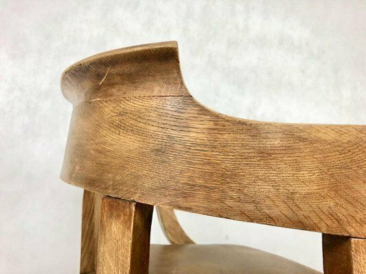 Louis Philippe Office Chair In Oak, 1800s photo vinterior