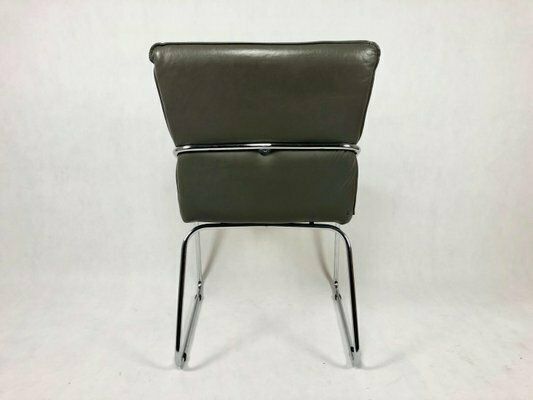 photo vinterior Mid Century Tubular Steel Office Chair, 1960s, Set Of 3