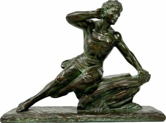 French No 172 Plaster Sculpture By R. Volpi For Ambivalenz, 1920s