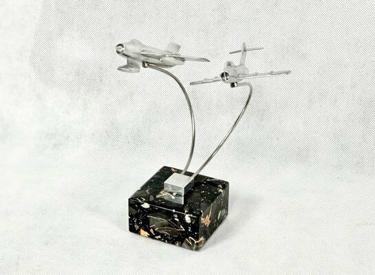 Cabinet Miniature With Mig 15 And Mig 19 Planes, Poland, 1950s photo furniture