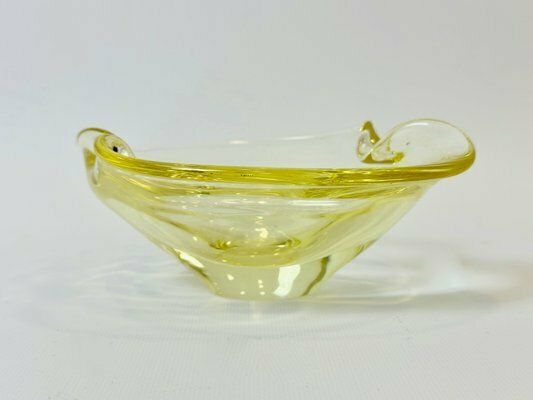 Art Glass Ashtray Attributed To Miloslav Klinger For železný Brod, 1960s photo vintage