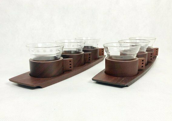 Vintage German Glasses From Veb Holz Naumburg, 1960s, Set Of 3 photo buy