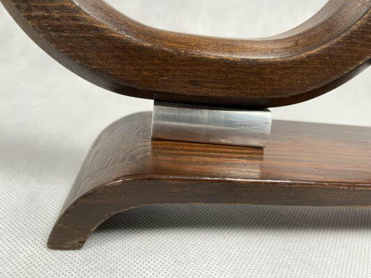 Mid Century Wood And Aluminium Candleholder, 1950s photo buy