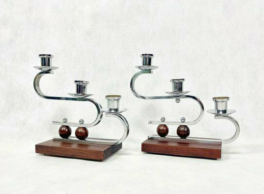 German Art Deco Candleholder, 1930s, Set Of 2 photo Home Decor