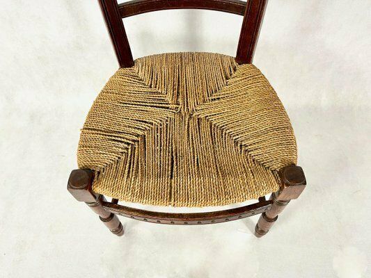 Napoleon III Straw Nanny Chair, 1800s photo vinterior