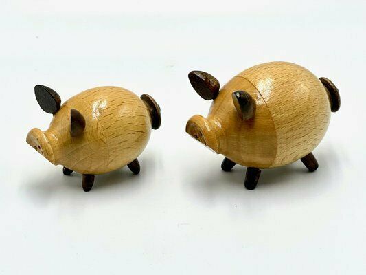 Salt And Pepper Pigs Shakers, 1970s, Set Of 2