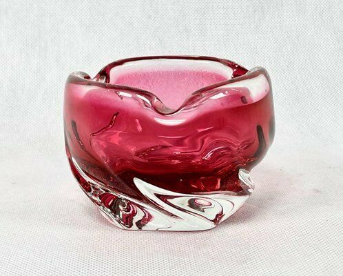 Art Glass Ashtray By Josef Hospodka For Chribska Sklarna, 1960s photo Home Decor