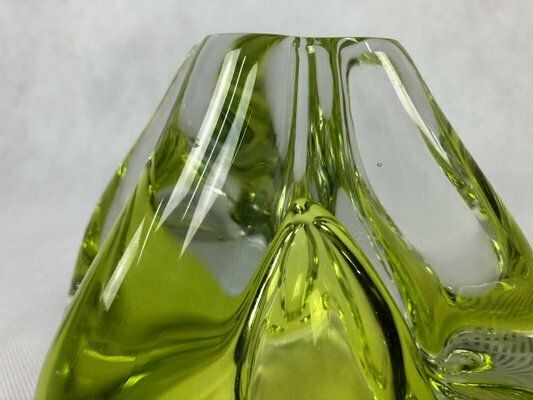 Art Glass Ashtray By Josef Hospodka For Chribska Sklarna, 1960s photo vintage