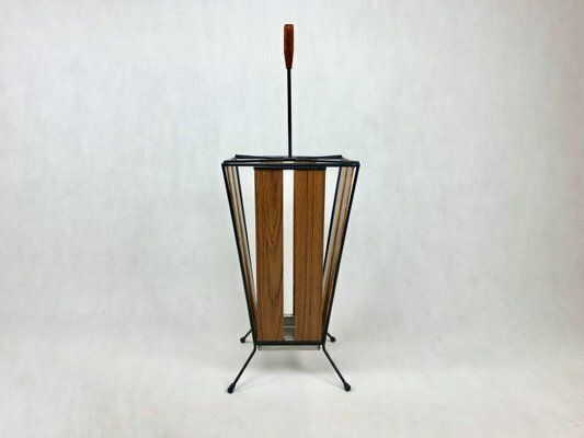 Mid Century Teak Umbrella Stand, 1950s photo buy