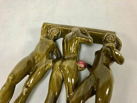 photo for sale Figurine Of Three Graces In The Bathhouse By Zdeněk Frank For Johoker Bechyně, 1970