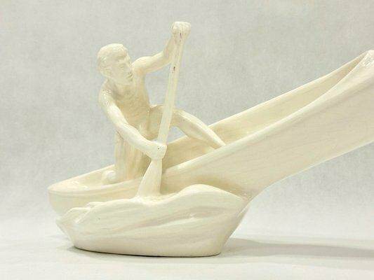 Ceramic Rower Statue From Jihokera Bechyně, 1950s photo 273.0