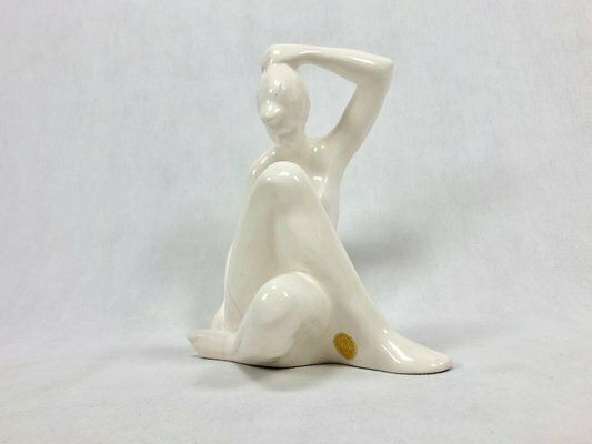Mid Century Figurine Of Nude Woman By Bohumil Kokrda For South Bohemian Bechyně, 1960s photo furniture
