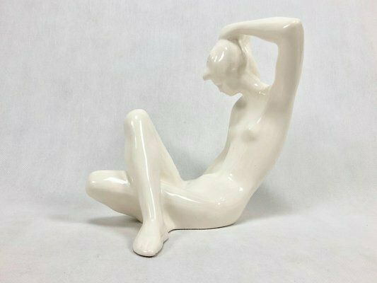 Mid Century Figurine Of Nude Woman By Bohumil Kokrda For South Bohemian Bechyně, 1960s photo 416.0