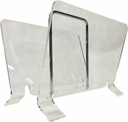 Acrylic Glass Magazine Rack, 1980s