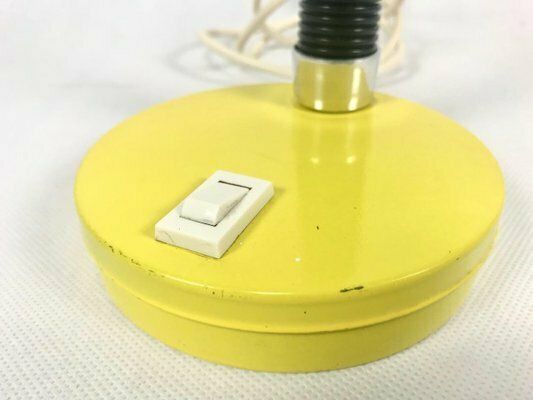 Yellow Table Lamp By Egon Hiilebrand For Nettelhoff Leuchten Menden, 1960s photo Lighting