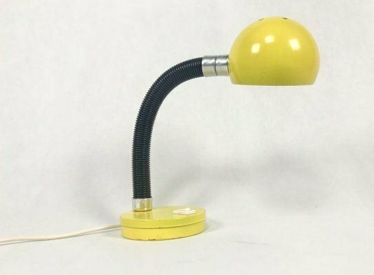 Yellow Table Lamp By Egon Hiilebrand For Nettelhoff Leuchten Menden, 1960s photo buy