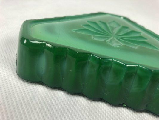 Bohemian Malachite Ashtray From Jablonec Glassworks, 1960s photo buy