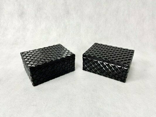 Bohemian Hyite Box From Jablonecké Sklárny, 1960s, Set Of 2 photo furniture